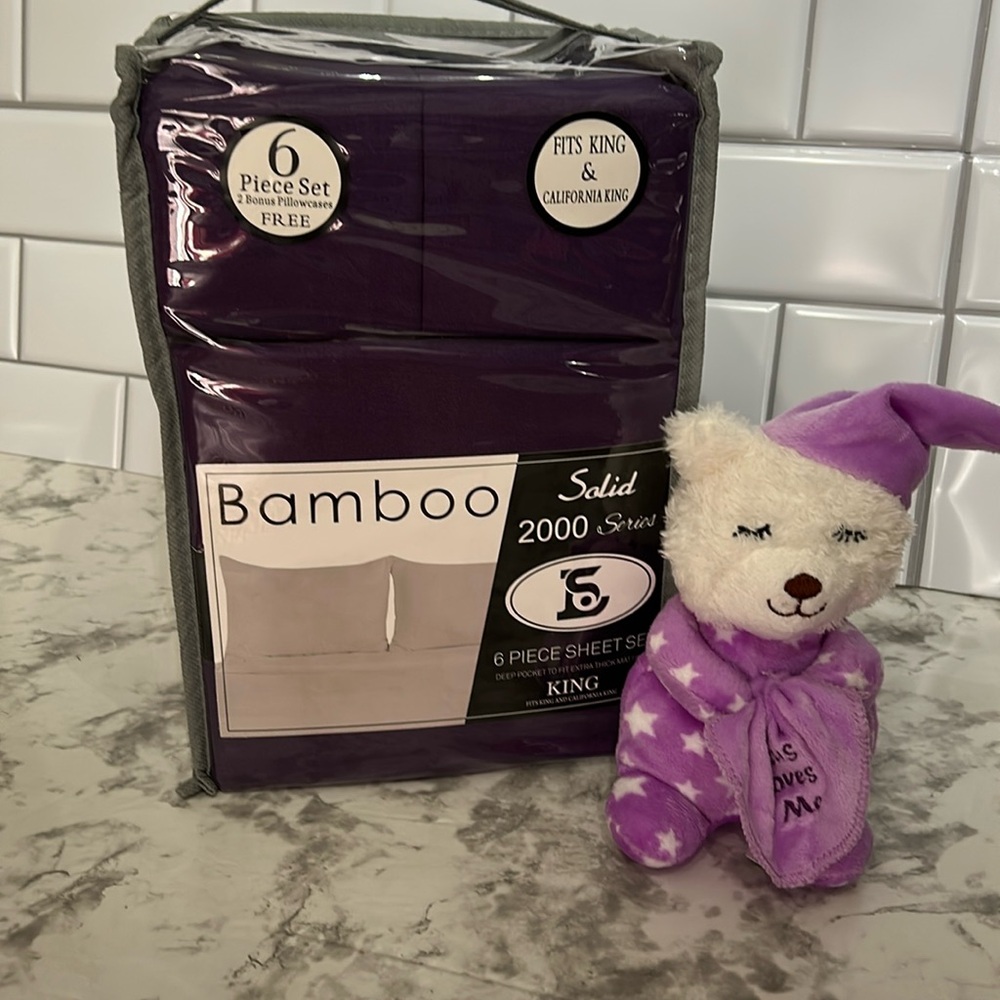 Purple King 6 piece sheet set waiting to come to your home!